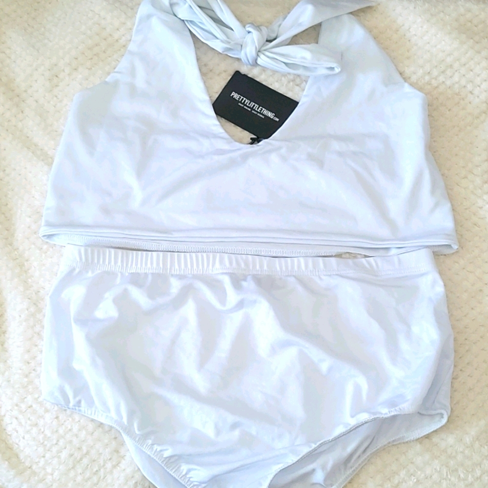 Pretty Little Thing White Bikini